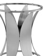 thumbnail image 5 of Armen Living Petal Round Stainless Steel/Glass Dining Table in Chrome/Clear, 5 of 7