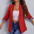 thumbnail image 3 of Abrigo de traje para mujer, chaqueta de negocios para mujer, chaqueta de negocios de color puro, abrigo de oficina para mujer, durabilidad probada en el tiempo, 3 of 9