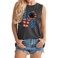 thumbnail image 1 of LSLJS Débardeurs à Col Rond pour Femmes Mode Décontractée T-Shirt à Manches Courtes Imprimé Lettre Blouse, 1 of 3