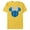 Yellow, variant on Disney Minnie Mouse Icon Blue Holiday Plaid - Short Sleeve Blended T-Shirt for Adults - Customized-Yellow