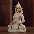 thumbnail image 6 of SPRING PARK Meditative Seated Buddha Sandstone Statue Sculpture Figurine Decor, 6 of 7
