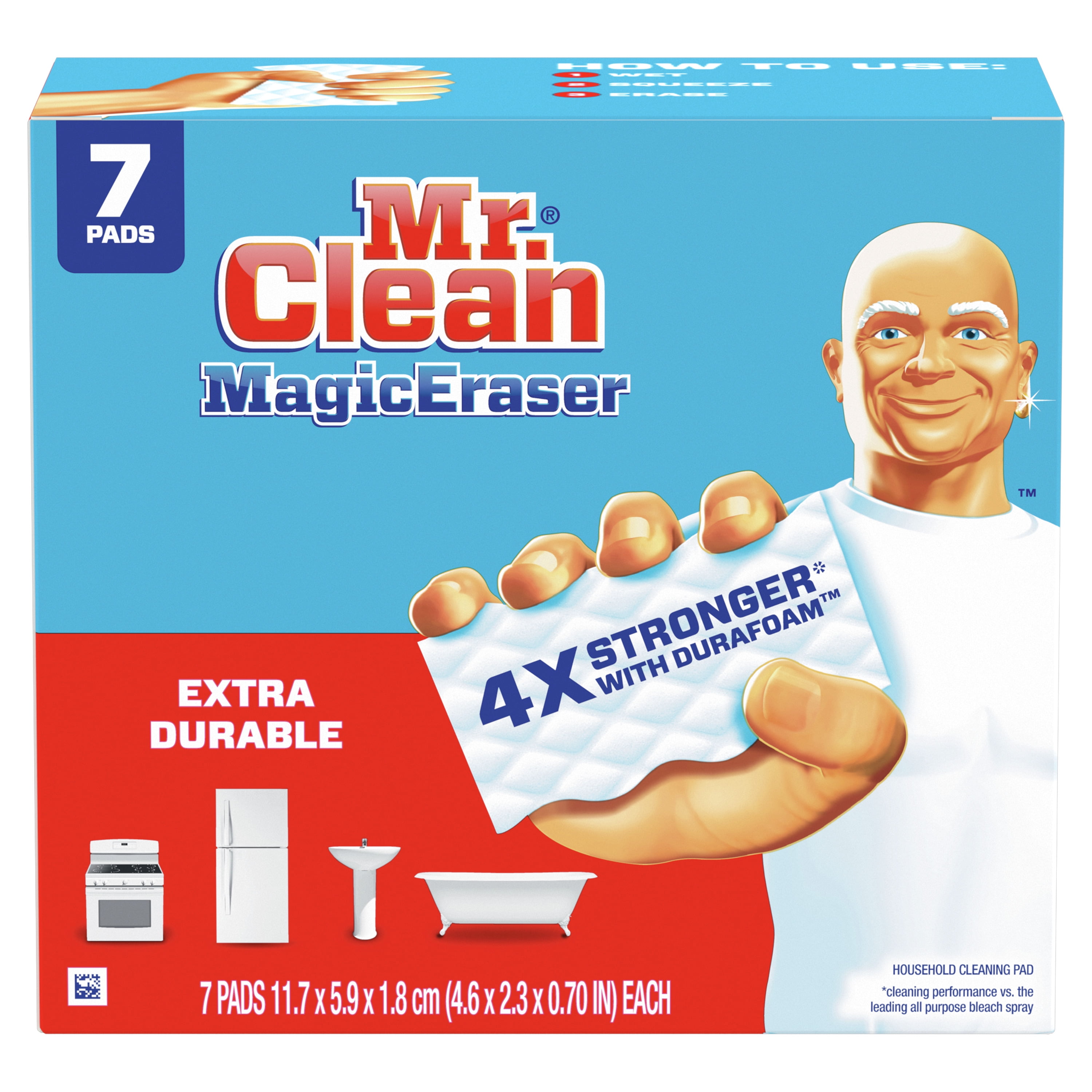 4 Mr Clean MAGIC ERASER 2pk x2 Multi Purpose Cleaning Sponges Kitchen Bathroom 