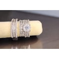 thumbnail image 3 of Hitanshu Jewels Engagement Wedding Ring Set For Men & Women Round Cut CZ 14K White Gold Finish, 3 of 6