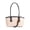 White, variant on Tote Bag for Womens Solid Color Simplicity Large Capacity Fashion Vintage Elegant Leather Handbag Shoulder Bag (Brown)