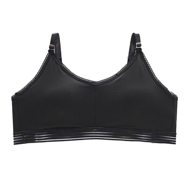 Top Carnival Teens para Niña Juvenil, Liso con Almohadillas y Encaje Negro Talla 12