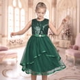 thumbnail image 4 of Sunny Fashion Flower Girls Dress Emerald Sparkle Sequin Bridesmaid Pageant Birthday 4 Years, 4 of 10