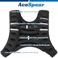 thumbnail image 2 of Chaleco pesado AceSpear, 18 libras, negro, ajustable, reflectante, 2 of 7