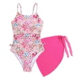 thumbnail image 2 of MEZZALL Children Swimsuit Girls Swimwear Two Piece Floral Print Tankini With Skirted Bottom Kids Summer Beach Bathing Cute Bathing Suit Beachwear, 2 of 8