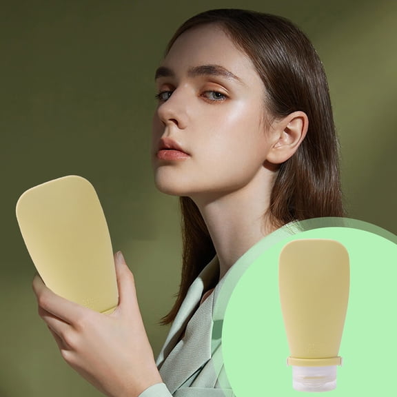 90ml Cosmetics Sample Empty Bottle, Travel Plastic Extrusion Bottle, Flip-Top, for Shampoo Shower Gel, Portable Toiletries Container
