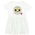 thumbnail image 3 of Inktastic DÃ­a De Los Muertos Skull with Flower Girls Toddler Dress, 3 of 5