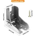 thumbnail image 2 of Tirantes angulares para mesas de bricolaje, soporte de banco de trabajo de hierro galvanizado con bisagras autoblocantes, diseño que ahorra espacio, soporte de mesa plegable ajustable de 90 grados, 2 of 5