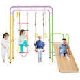thumbnail image 6 of Resenkos 8-in-1 Metal Indoor Jungle Gym with Monkey Bars - Multicolor, 6 of 8