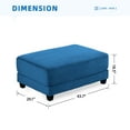 thumbnail image 6 of JUSTLET Corduroy Ottoman for Sectional Sofa, Navy, 6 of 6