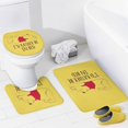 thumbnail image 4 of Juego de 4 cortinas de ducha de Winnie The Pooh con alfombrillas antideslizantes, tapa de inodoro y alfombrilla de baño, cortina de ducha impermeable con dibujos animados para niños con 12 ganchos,, 4 of 8