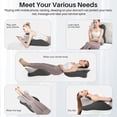 thumbnail image 2 of TOPCHANCES Lumbar Support Pillow, Memory Foam Back Support Cushion, Orthopaedic Bed Wedge Pillow with Removable Headrest, Ergonomic Backrests for Back, Neck, Lumbar & Legs (Gray/Dark Gray), 2 of 10