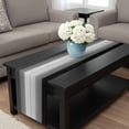 thumbnail image 4 of Black Gray Ombre Table Runner 120 Inches Long, Vintage Country Wooden Kitchen Coffee Dining Table Decoration for Home Party Birthday Wedding Home Decor 13x120 Inches, 4 of 8