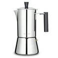 thumbnail image 1 of Easyworkz Pedro 4 Cup Stovetop Espresso Maker Stainless Steel Italian Coffee Maker Greca Moka Pot for Induction, 6.8 oz, 1 of 6