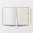 thumbnail image 3 of DESIGNER FLORAL HARDCOVER JOURNAL-PINK RED-LINED/RULED NO BLEED PAPER-GOLD FOILED-SATIN SILK BOOKMARK, 3 of 4