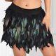 thumbnail image 2 of Gibobby faldas largas medio cuerpo con plumas para mujer, ropa para el escenario europea y americana(Negro, L), 2 of 4