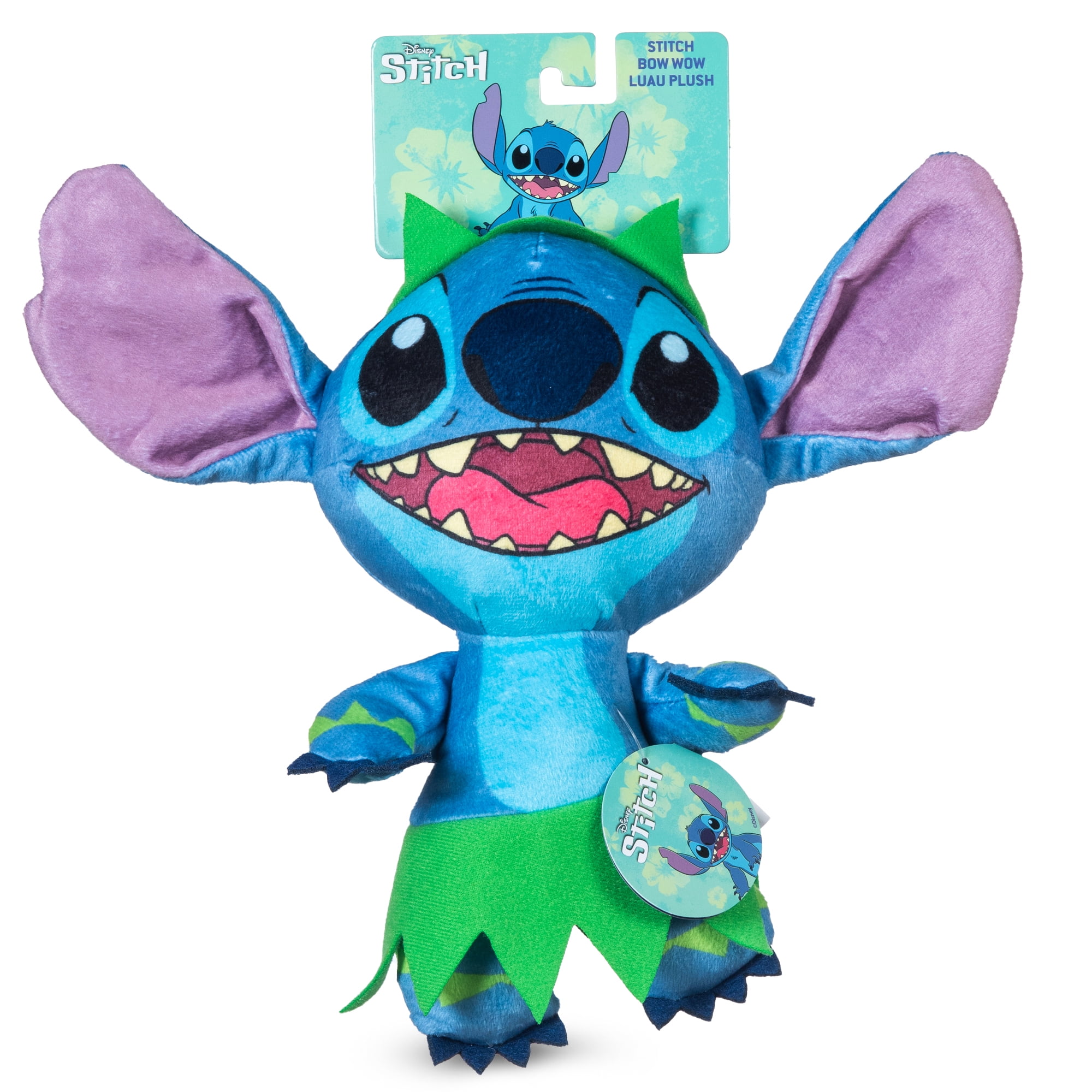 DISNEY LILO & STITCH: Stitch Plush Figurine Squeaker Pet Toy-9in