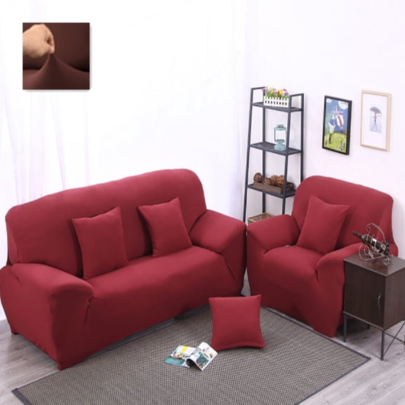 LYUMO 7 Colors Stretch Slipcover Chair Loveseat Sofa Couch Protect Elastic Cover 1 2 3 4 Seater