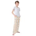 thumbnail image 3 of FORMRS Boys Pajama Pants with Pockets Size 13-14Y Kids Lounge Sleep Bottoms, Beige Nautical Pattern, 3 of 8