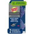 thumbnail image 6 of Scotch-Brite Advanced Scrub Dots Non-Scratch Scrubbers Hexagon Blue 2 Packs of 2, 6 of 8