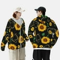 thumbnail image 6 of Kll Flower Print Men'S Women’s Upf 50+ Sun Protection Outdoor Hoodie Jacket Long Sleeve Fishing Hiking Performance Shirt- 3x-Large, 6 of 8