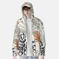 thumbnail image 2 of Kdxio Tropical Leaves Print Women Men Sun Protection UPF 50+ Jackets Zip Up Long Sleeve Hoodie Hiking Lightweight with Pockets, 2 of 7