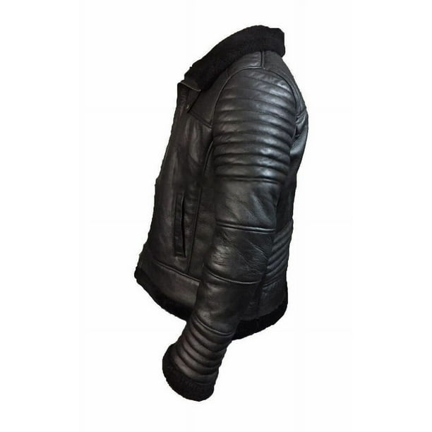 Black pilot jacket mens sale