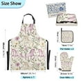 thumbnail image 3 of Purple Unicorn Figure Oven Mitts and Pot Holders with Chef Apron Set 5 Pcs Kitchen Cooking Set, 3 of 6