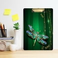 thumbnail image 6 of GZHJMY Green Dragonfly Acrylic Clipboard Letter Size 9" x 12.5" Decorative Clipboard with Low Profile Gold Metal Clip for Office School Student Women Whiteboard Clipboards, 6 of 7