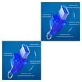 thumbnail image 4 of Soidarity Silbato de árbitro ABS, tamaño compacto multicolor con cordón, equipo deportivo, suministros de emergencia, fabricante de sonido Azul claro 2piezas, 4 of 6