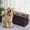 Brown + Steel, variant on Large Elevated Dog Bowls with Storage, Raised Dog Bowl Stand for Large Breeds, Gray Steel Pet Feeder with 21L Drawer