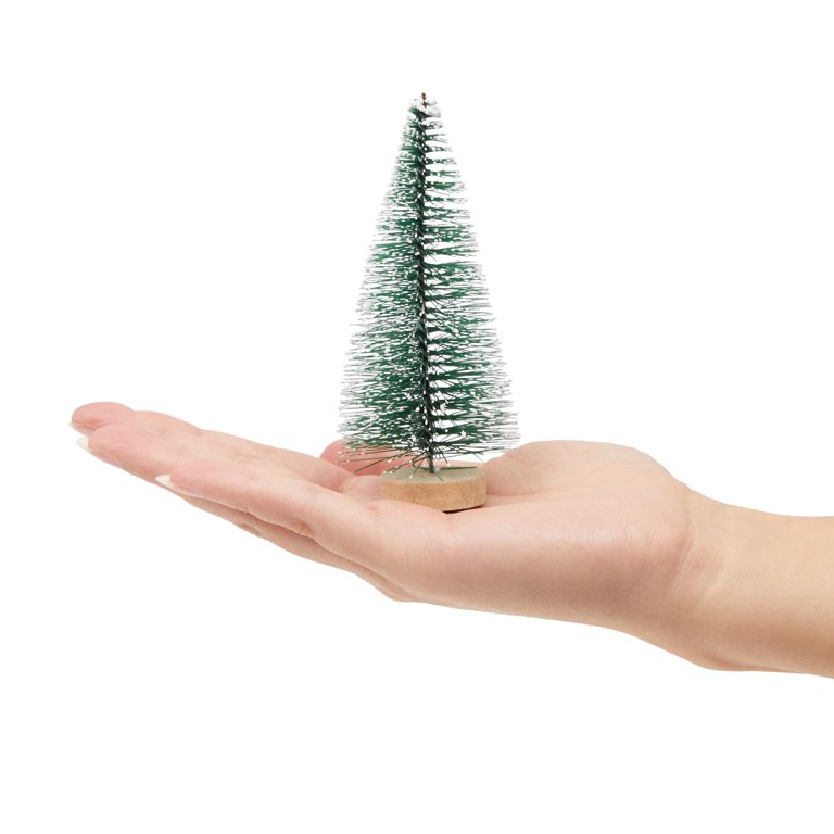 12 Pack Mini Christmas Trees for Tabletop, Xmas Holiday Home Indoor  Decorations, 4.25 x 2 inches