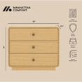 thumbnail image 4 of Liora Contemporary 28" Nightstand in Natural (3-Drawer), 4 of 9