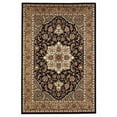 thumbnail image 2 of HomeRoots 352872 Tapis de Sol Rond en Polypropylène 7 Pi Noir et Beige, 2 of 7