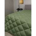 thumbnail image 2 of Green Down Alternative Comforter, 50s 60s Style Retro Vintage Inspired Simple Design with Little Polka Dots Image, Microfiber Quilt for All Season, 5 Sizes, Green and White, by Ambesonne, 2 of 3