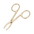 thumbnail image 5 of Unique Bargains 1 Pc Portable Straight Eyebrow Tweezer 3.23"x1.89" Gold Tone, 5 of 7