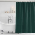 thumbnail image 4 of Pure Dark Green Waterproof Fabric Shower Curtain, Simple Solid Color Waterproof Fabric Shower Curtain for Bathroom Curtains Bathtubs Hotel Washable Shower Curtains with 12 Hooks Small 36x78in, 4 of 8