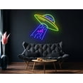 thumbnail image 4 of UFO Astronaut Spaceman Neon Sign, Art Wall Decor, 4 of 4