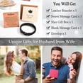 thumbnail image 4 of Gifts for Dad Son Grandson Boyfriend Husband, Cool Infinity Leather Bracelet for Him Birthday Christmas Anniversary Valentine's Day Present Ideas for Men, 4 of 8