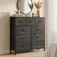 thumbnail image 3 of edx 9 Drawers Fabric Dresser for Bedroom, Drawer Organizer Storage Cabinet for Closet, Clothes, TV Stand, Black, 3 of 8