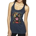 thumbnail image 1 of My Favorite Breed is The One In Need | Colorful Labrador Dog | Dean Russo Art Animal Lover Tri-Blend Racerback Sleeveless Top, Vintage Navy, M, 1 of 5