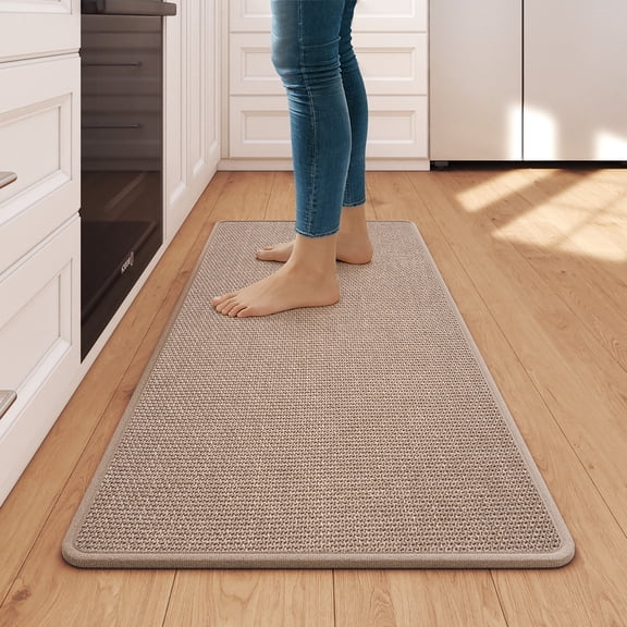 Kitchen Rugs and Mats Non Slip Washable, 17"x47" Brown Absorbent Runner Rugs for Kitchen, Front of Sink, Kitchen Mats for Floor,Easy to Clean and Maintain Kitchen Floor mat