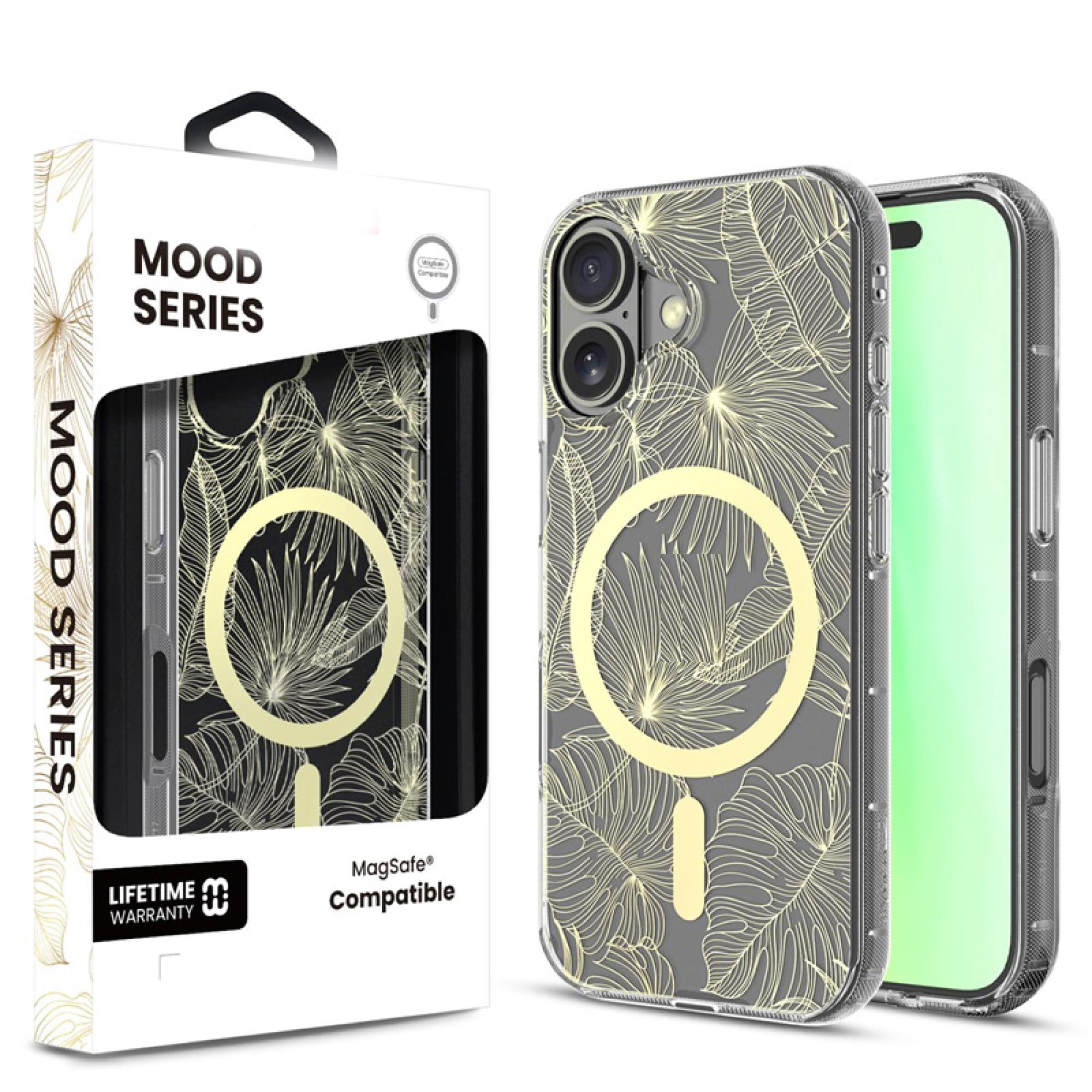Mood Series compatiable with iPhone 17 Botanical Protective Case – Floral Print Lightweight Drop-Resistant Cover