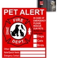 thumbnail image 1 of ZOUSSIQI Pet Alert Safety Stickers - UV Fade Resistant | Fire Rescue & Save Pet CA919-58354, 1 of 9