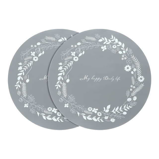2 piezas de alfombrillas protectoras para cocina de inducción, protector de estufa de inducción, patrón de flores (gris)