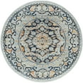 thumbnail image 3 of Transitional Area Rug (5'3'' Round) Medallion Navy, Gray Indoor Round Easy to Clean, 3 of 5