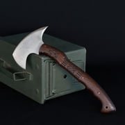Forged Camping Hatchet 13.77, Camp Axe w/ Engraved Handle, Functional Axe